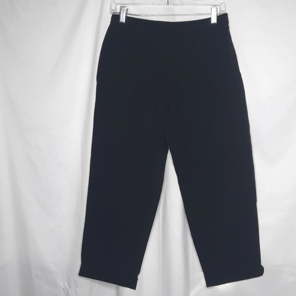 J Jill Womens Cropped Pants Pull On Casual Cuffed Black XS